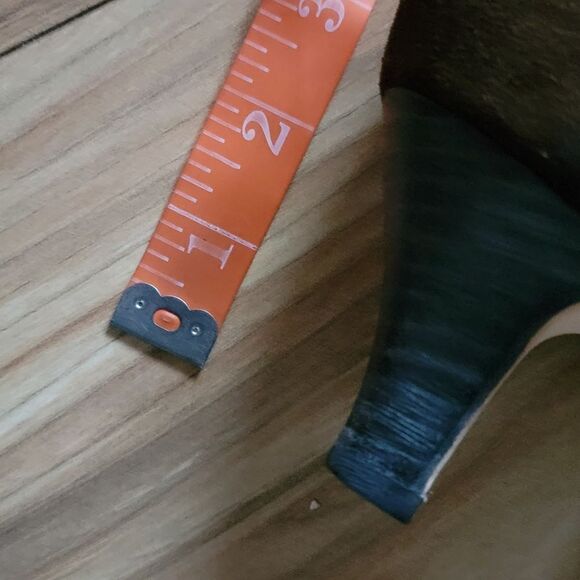 Cynthia Vincent Metallic Suede Leather Over the Knee Boots in Brown & Gold - Picture 14 of 15